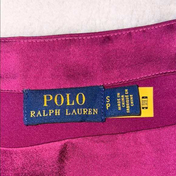 Polo Ralph Lauren Satin Boatneck Blouse Top Size Small Petite - Picture 4 of 7